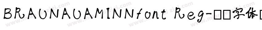 BRAUNAUAMINNfont Reg字体转换